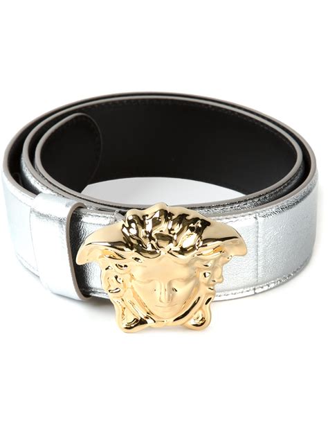 gianni versace silver medusa square buckle belt|Versace Belt Square Buckle .